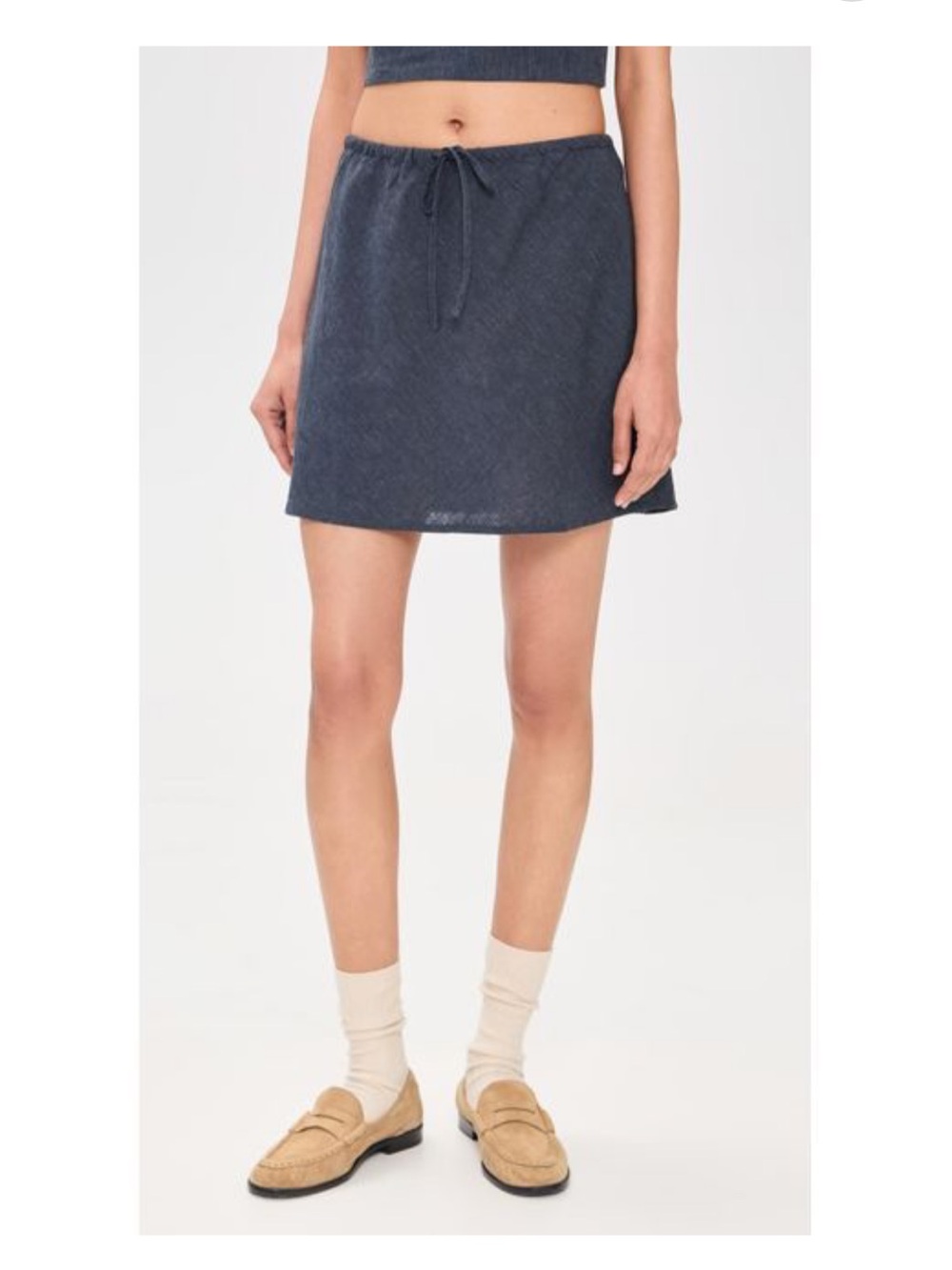 Marine Layer Hemp Drawstring Mini Skirt